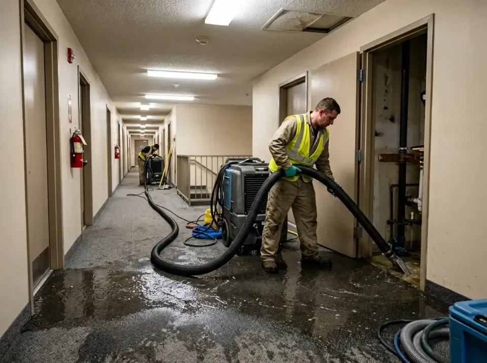 multi-unit-apartment-hallway-f-005 — frequently asked questions, Emergency Burst Pipe Water Extraction & Removal in Merrillv…